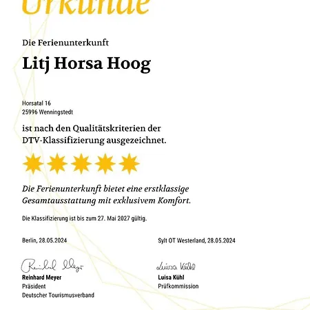Litj Horsa Hoog - Luxus, Lage, Leichtigkeit Mit Wellenrauschen In Sylt Дом отдыха